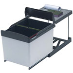 Poubelle coulissante sélective 2 seaux